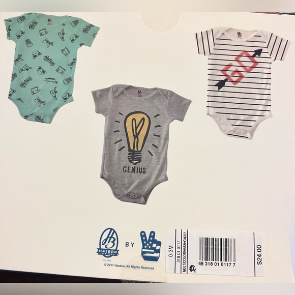 Junk Food 3 pack Graphic Print Onesies. 0-3 Mths. NIB Genius, Go Arrow, Variety - Picture 6 of 8